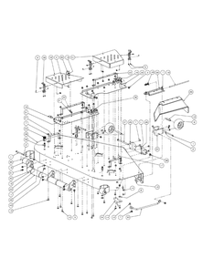 Fabricated Cutter Deck Diagram and Parts List for M60-KW 53AI8CTX750-25-HP-OHV Cub Cadet Lawn Tractor